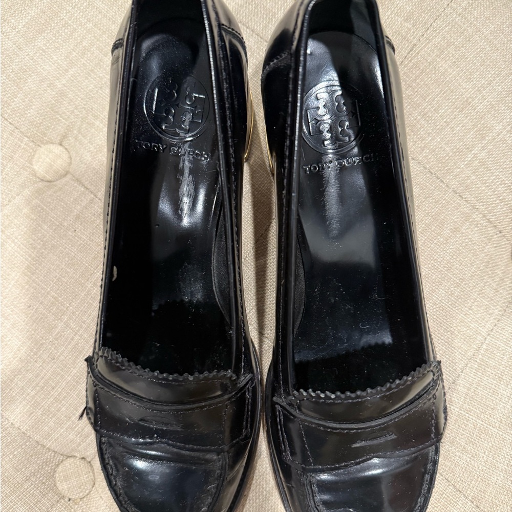 Tory Burch Black Patent Leather Heels